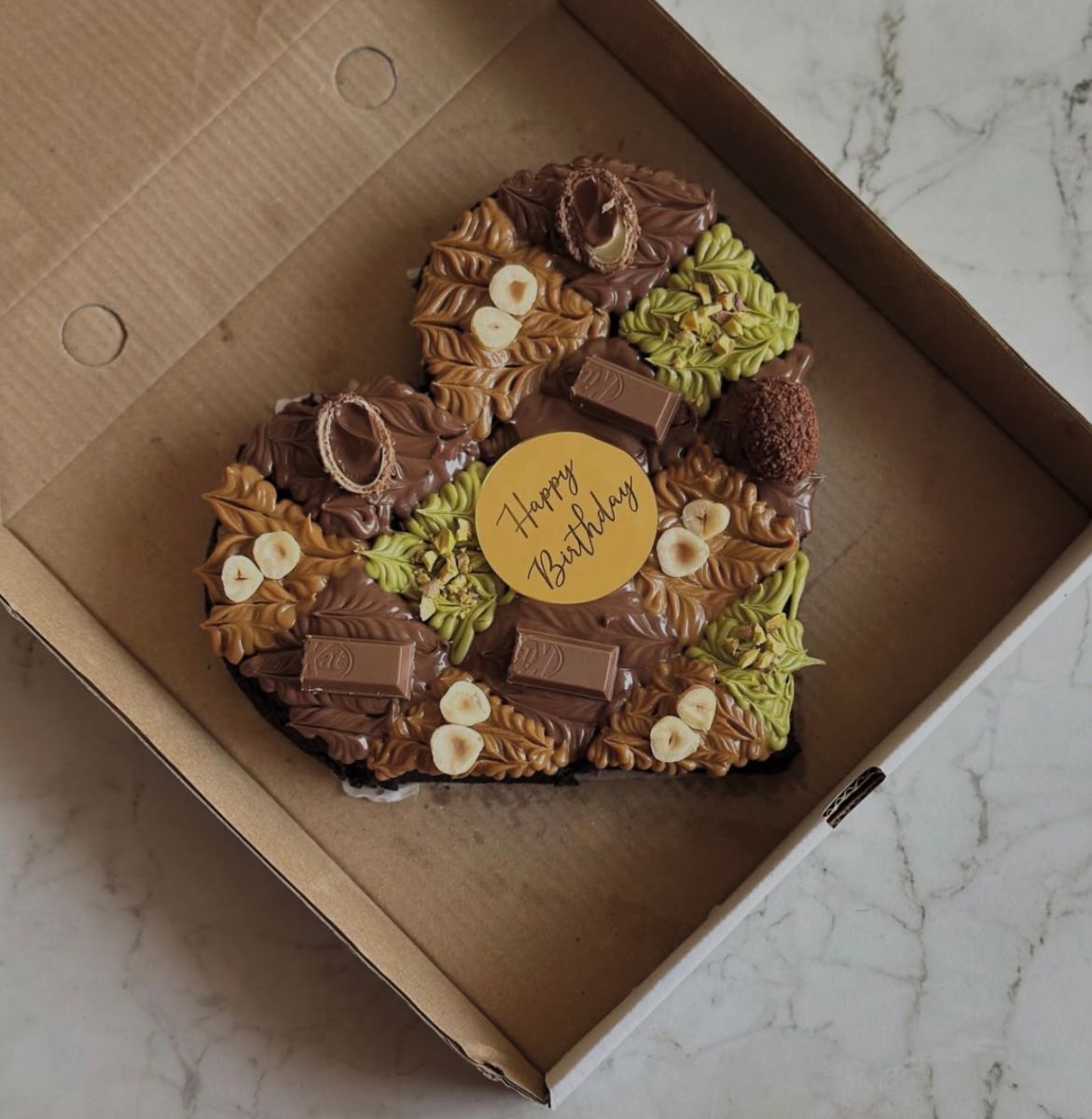 Brownie Heart Cake — Mix of Flavours by Choc & Cherry