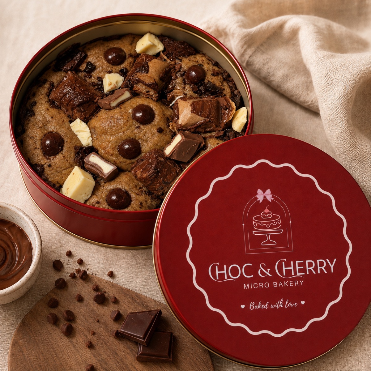 Kinder Chocolate Cookie Tin from Choc & Cherry
