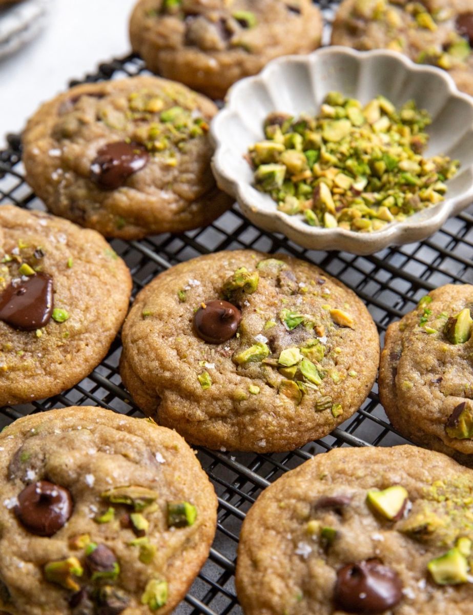 Pistachio Choco Chip Cookies from Choc & Cherry